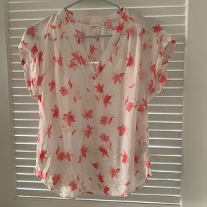V-neck floral blouse